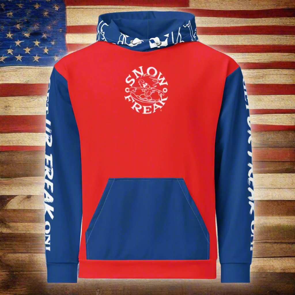 THE PATRIOT SNOW FREAK© TRADITIONAL PULLOVER HOODIE