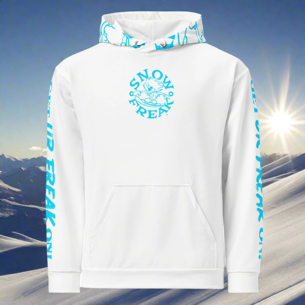 NEON BLUE SNOW FREAK© TRADITIONAL HOODIE