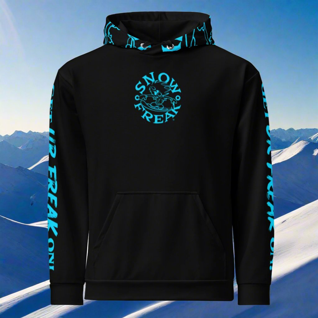 NEON BLUE SNOW FREAK© TRADITIONAL HOODIE