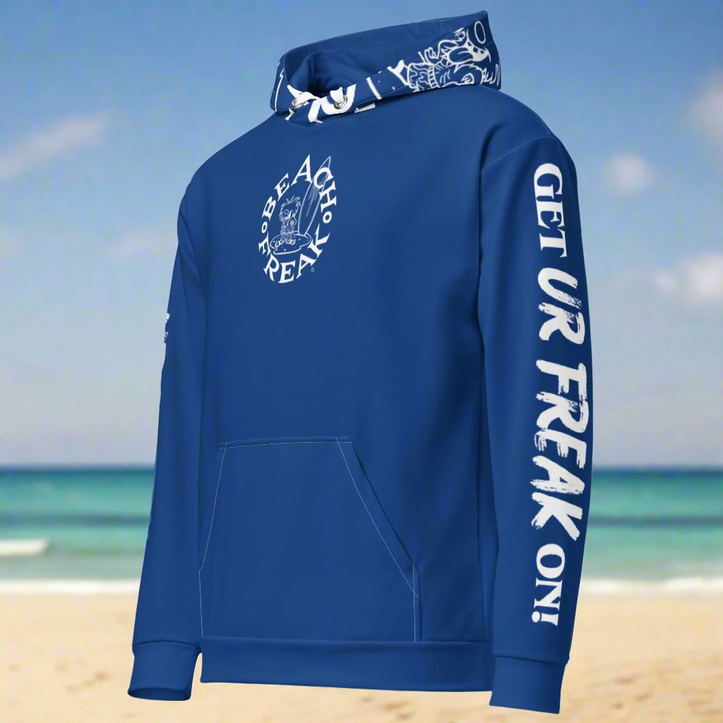 WHITE BEACH FREAK© TRADITIONAL PULLOVER HOODIE