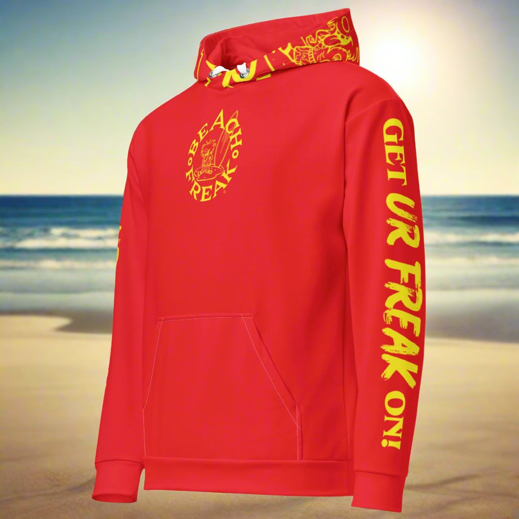 YELLOW BEACH FREAK© TRADITIONAL PULLOVER HOODIE