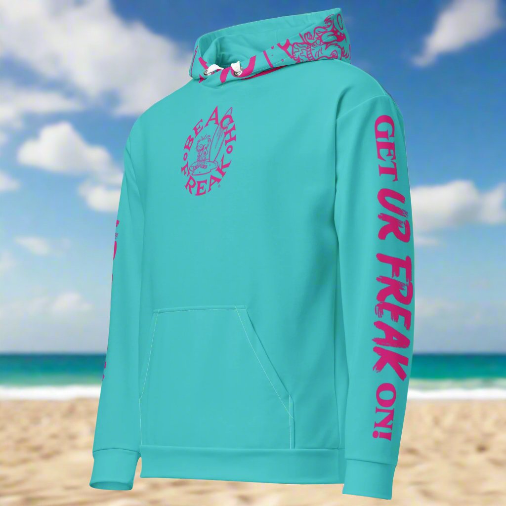 PINK BEACH FREAK© TRADITIONAL PULLOVER HOODIE