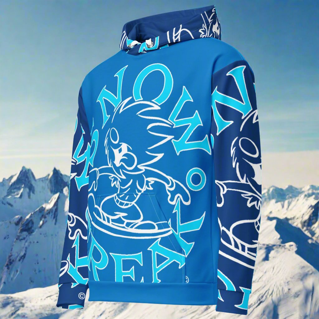 NEON BLUE SNOW FREAK© SPLASH'D© Hoodie
