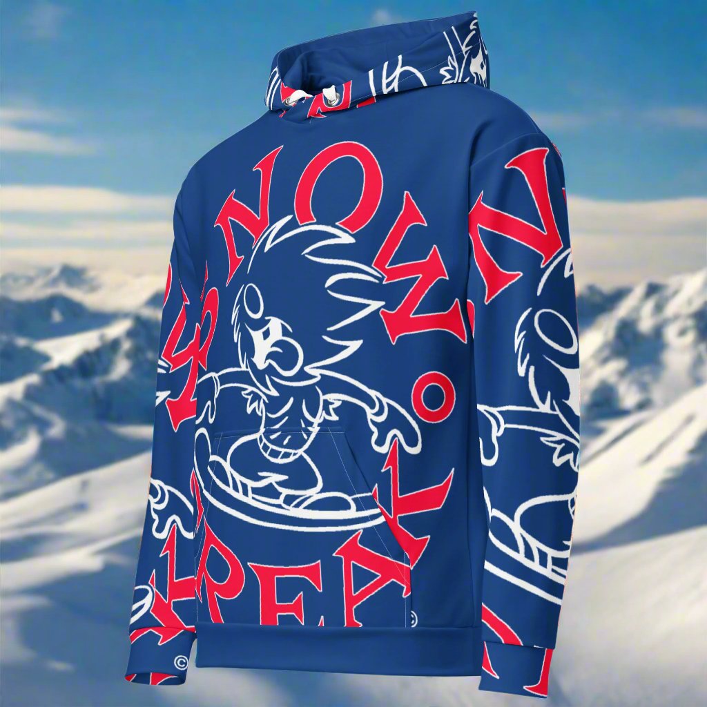 RED & WHITE SNOW FREAK© SPLASH'D© Hoodie