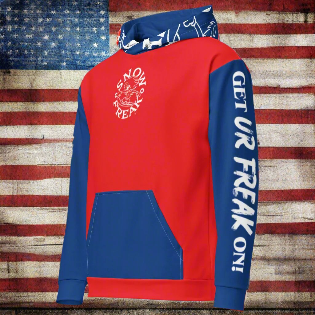THE PATRIOT SNOW FREAK© TRADITIONAL PULLOVER HOODIE