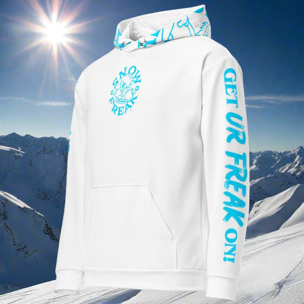 NEON BLUE SNOW FREAK© TRADITIONAL HOODIE