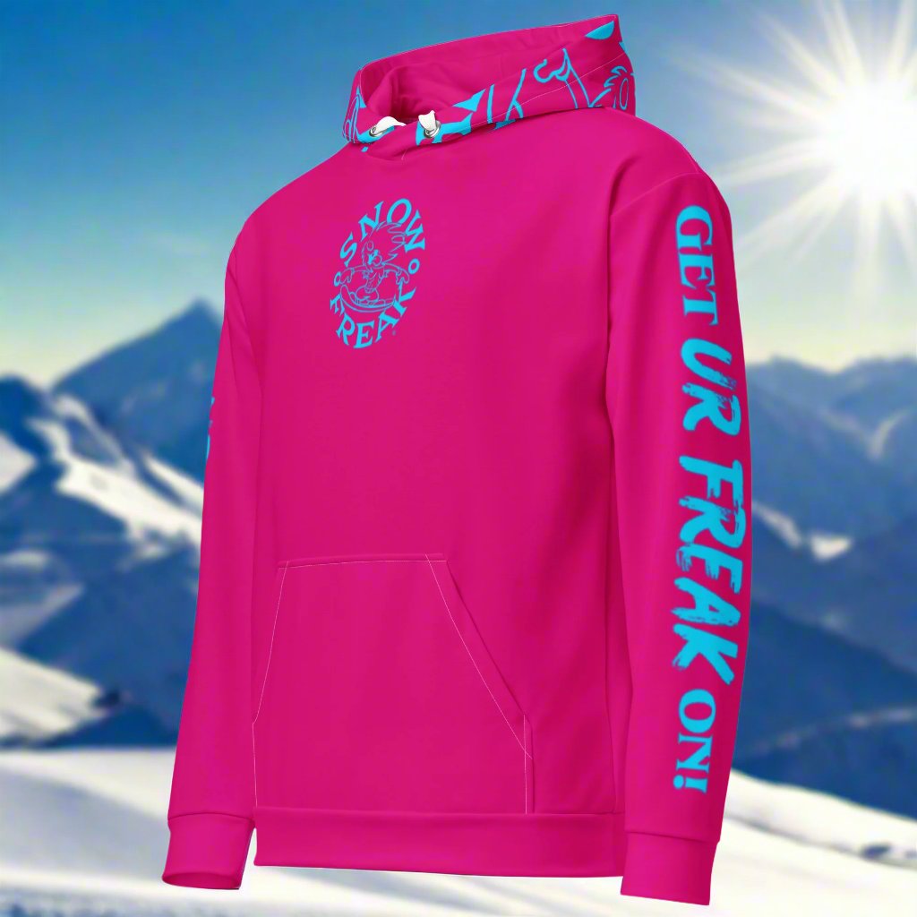 NEON BLUE SNOW FREAK© TRADITIONAL HOODIE