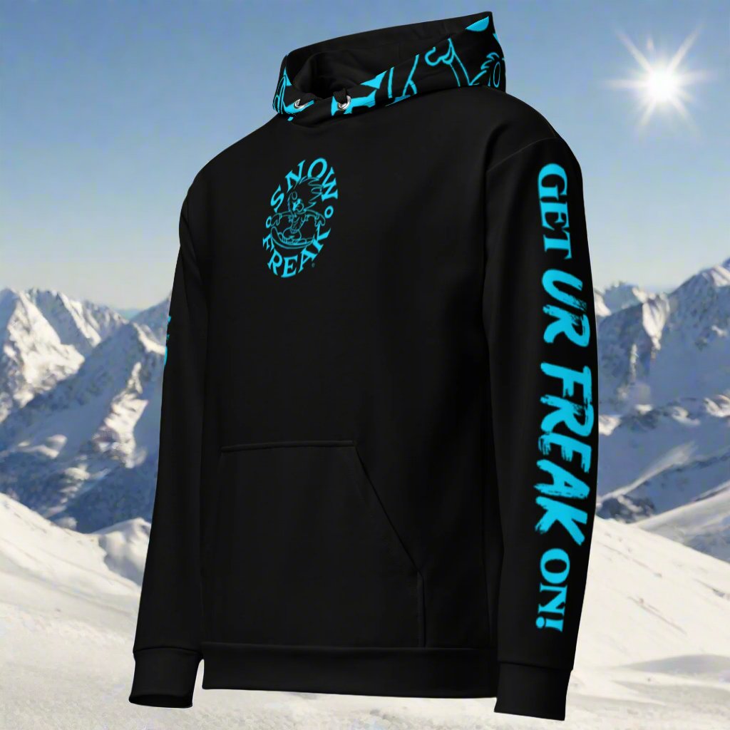 NEON BLUE SNOW FREAK© TRADITIONAL HOODIE
