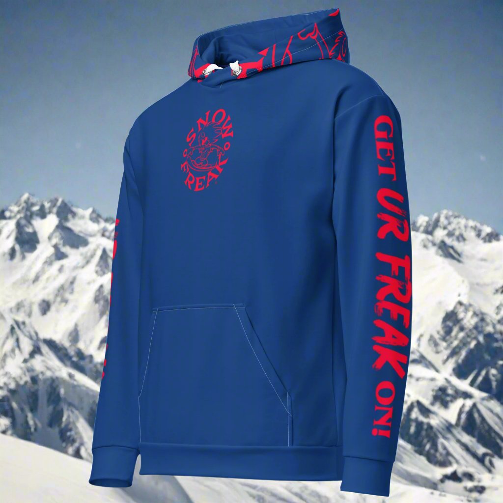 NEON RED SNOW FREAK© TRADITIONAL HOODIE