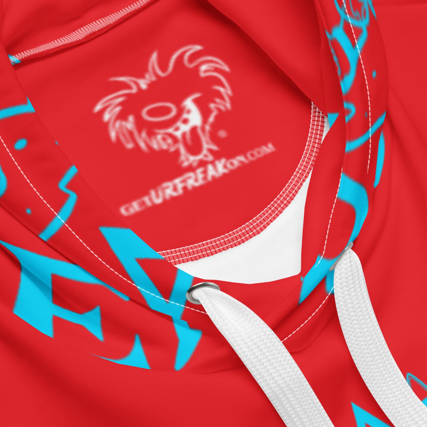 NEON BLUE BEACH FREAK© TRADITIONAL PULLOVER HOODIE