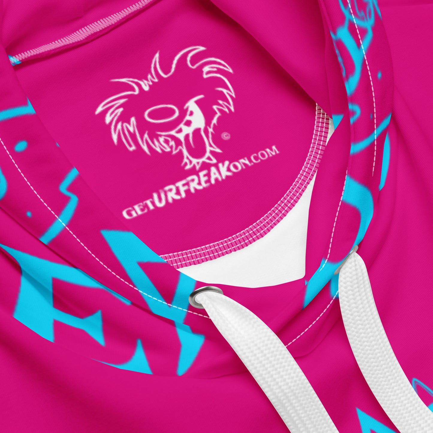 NEON BLUE BEACH FREAK© TRADITIONAL PULLOVER HOODIE