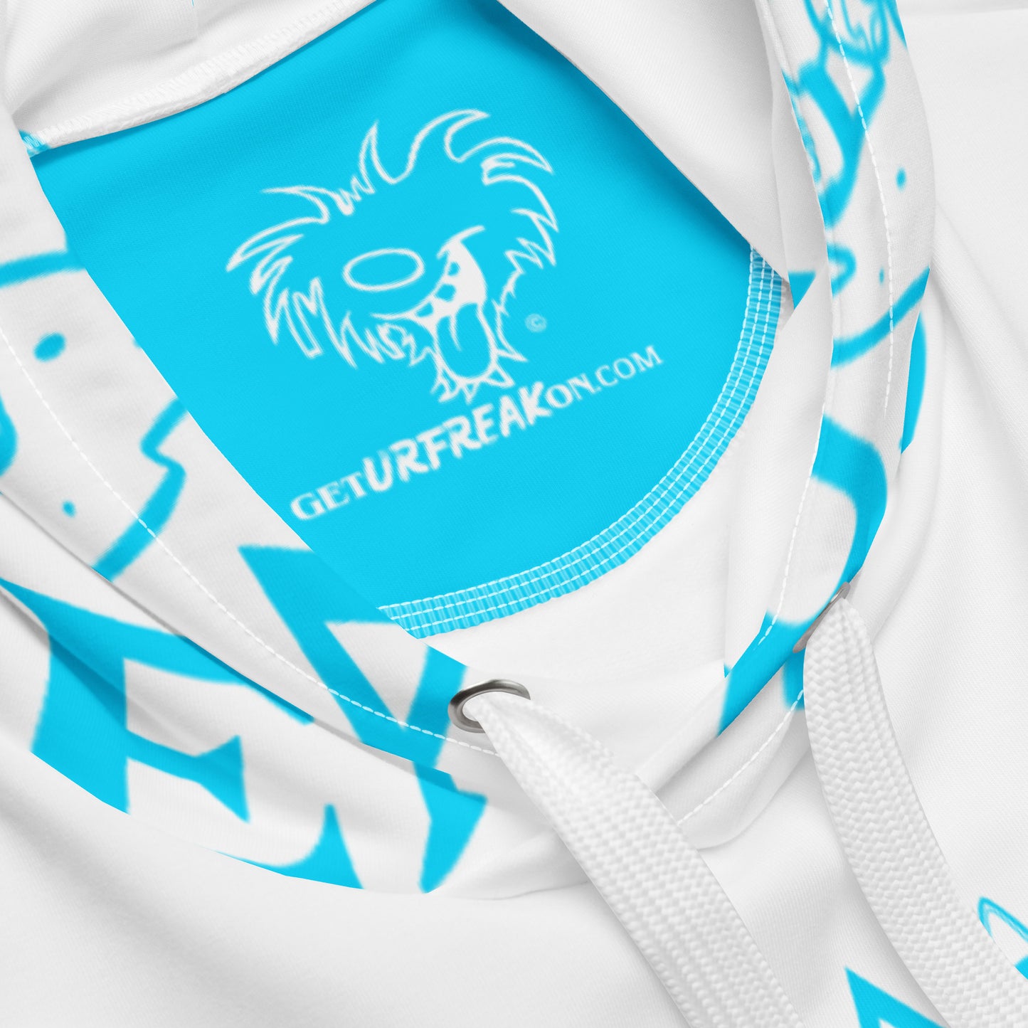 NEON BLUE BEACH FREAK© TRADITIONAL PULLOVER HOODIE