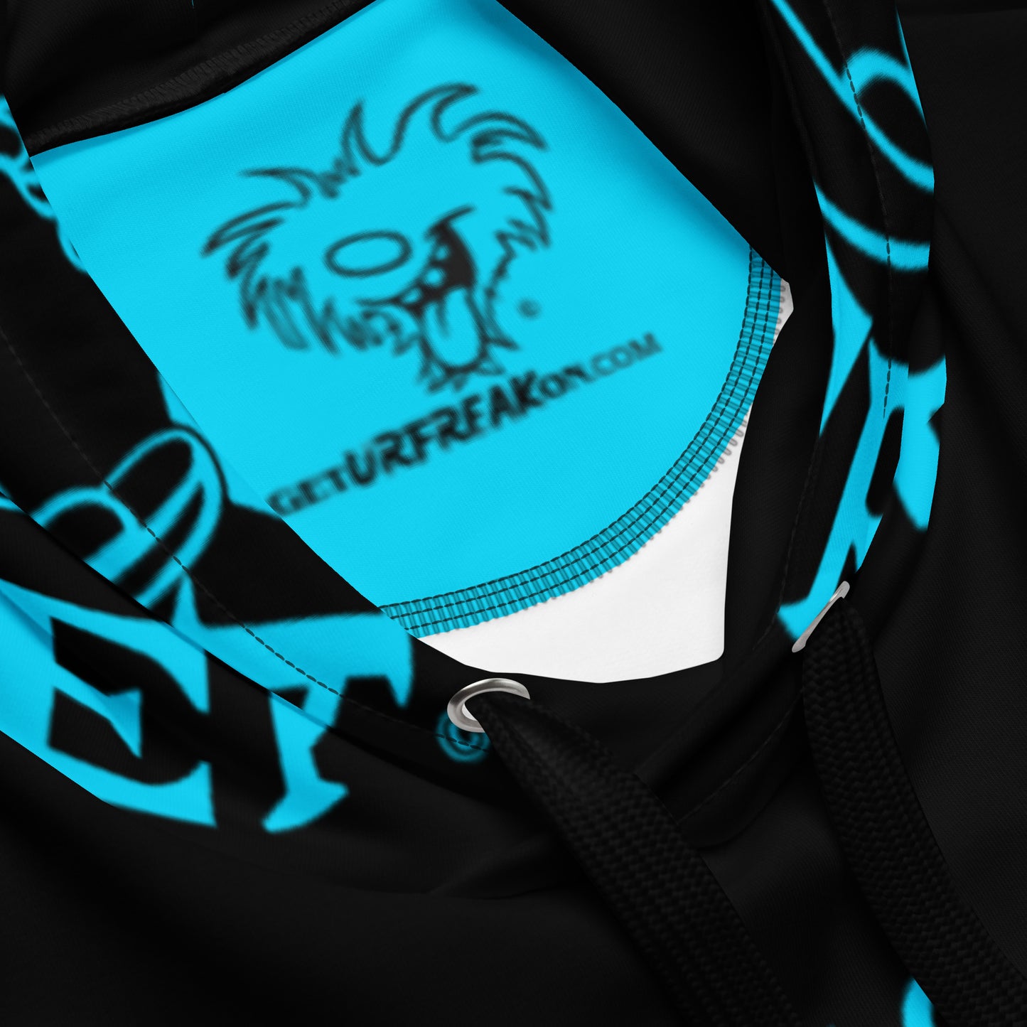 NEON BLUE SNOW FREAK© TRADITIONAL HOODIE