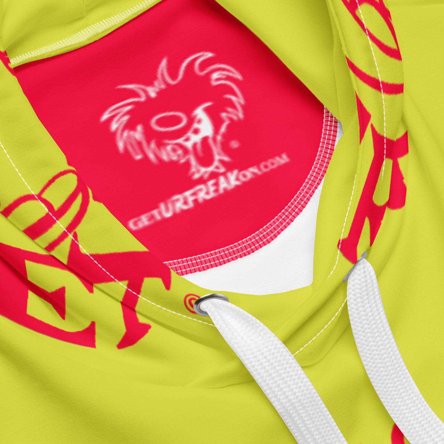 NEON RED SNOW FREAK© TRADITIONAL HOODIE