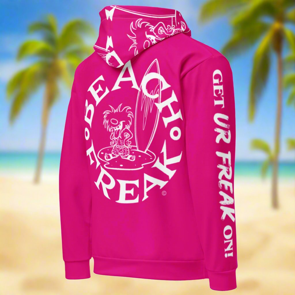 WHITE BEACH FREAK© TRADITIONAL PULLOVER HOODIE