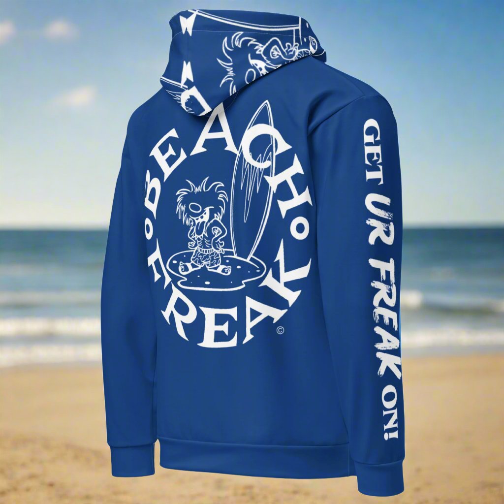 WHITE BEACH FREAK© TRADITIONAL PULLOVER HOODIE