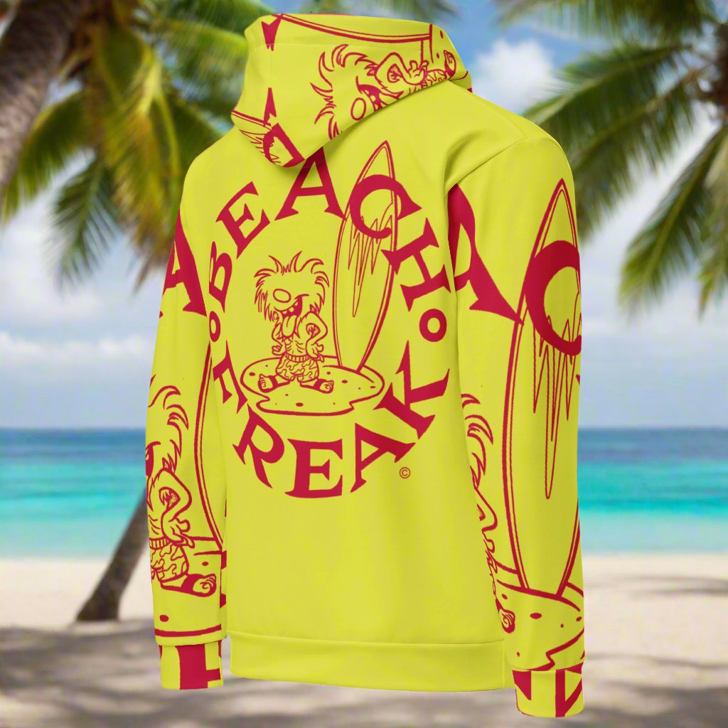 NEON RED BEACH FREAK© SPLASH'D© Hoodie