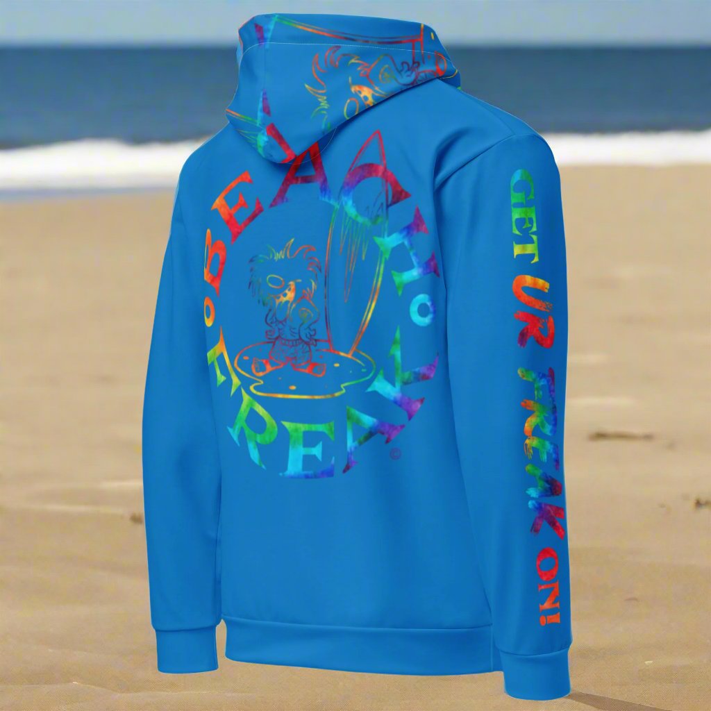 TIE-DYE BEACH FREAK© TRADITIONAL PULLOVER HOODIE