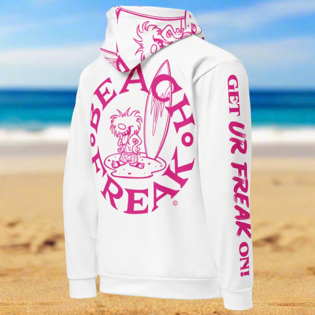 PINK BEACH FREAK© TRADITIONAL PULLOVER HOODIE