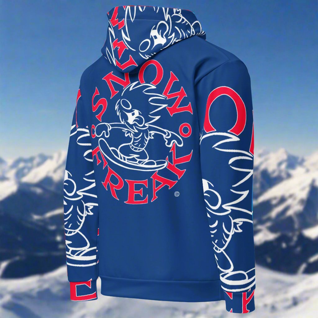 RED & WHITE SNOW FREAK© SPLASH'D© Hoodie