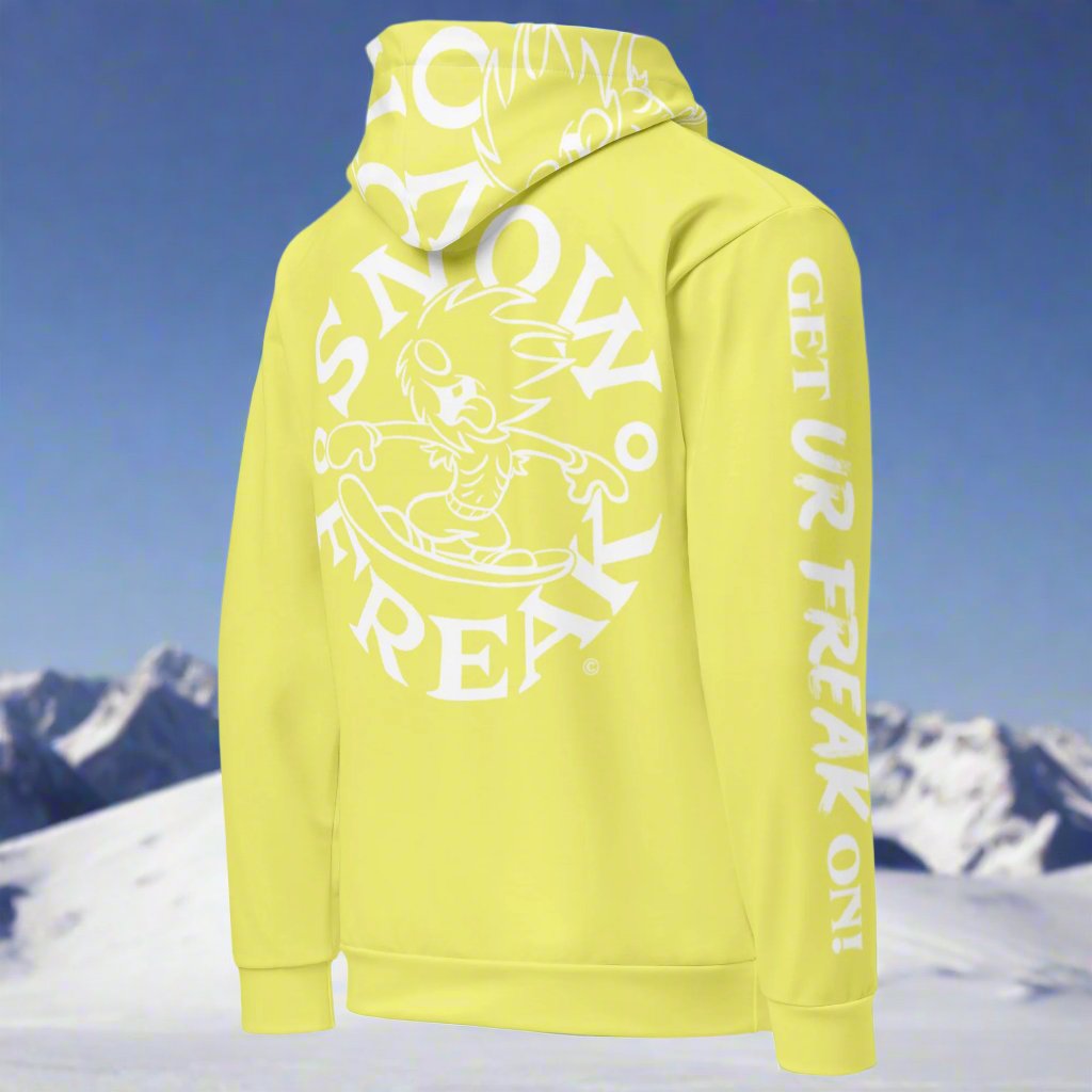 WHITE SNOW FREAK© TRADITIONAL ZIP-UP HOODIE
