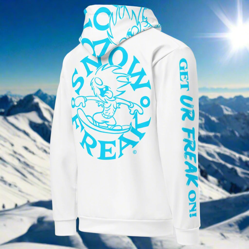 NEON BLUE SNOW FREAK© TRADITIONAL HOODIE