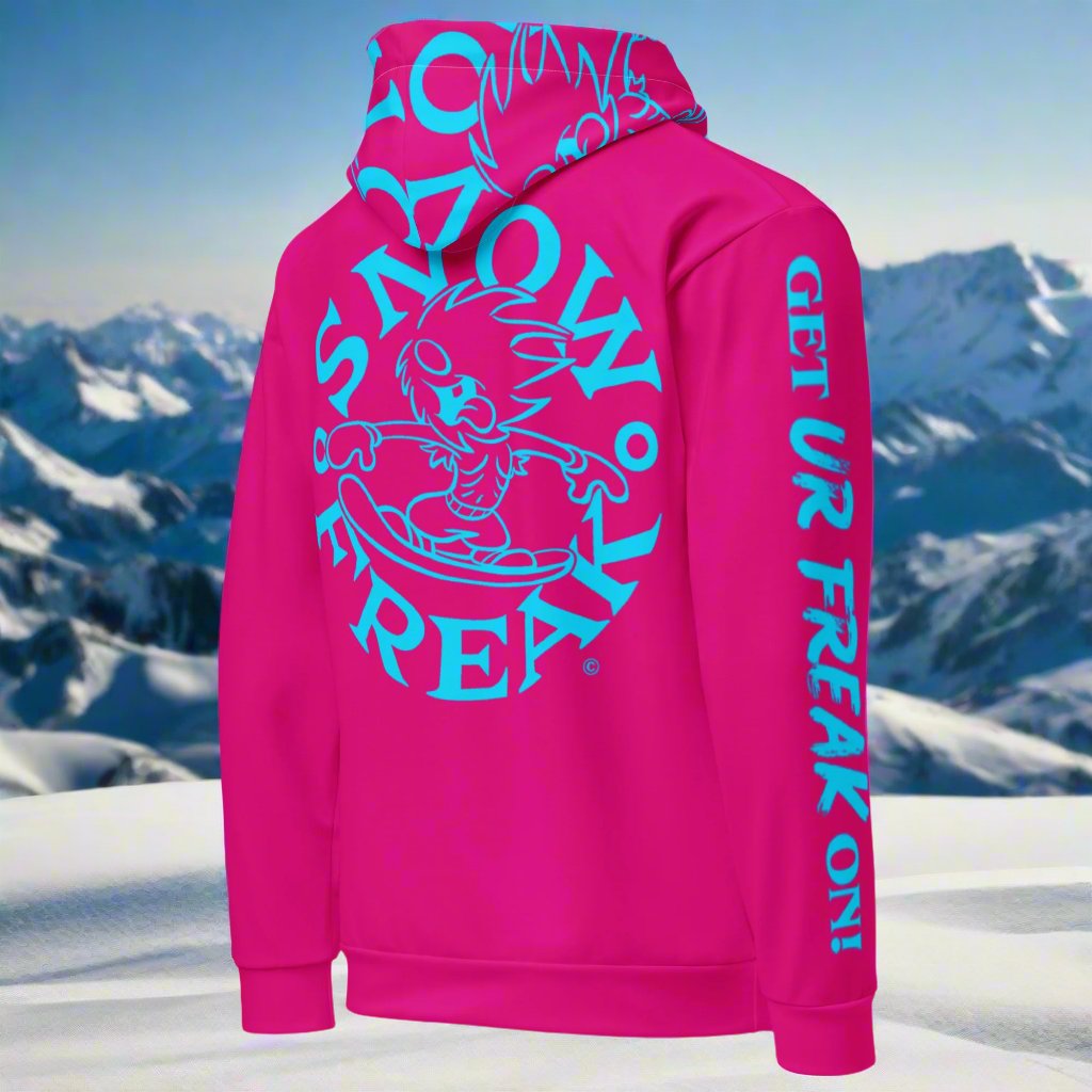 NEON BLUE SNOW FREAK© TRADITIONAL HOODIE