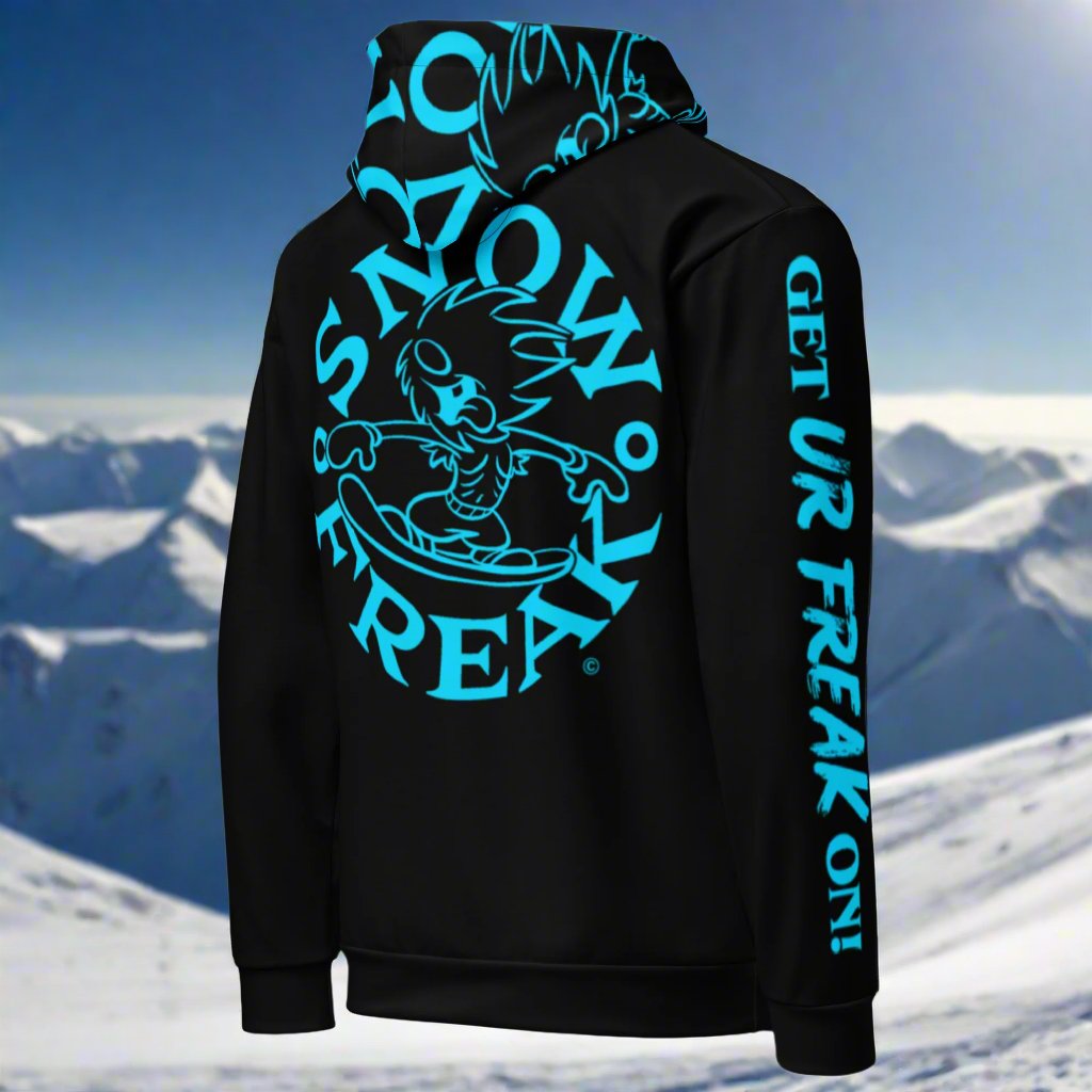 NEON BLUE SNOW FREAK© TRADITIONAL HOODIE