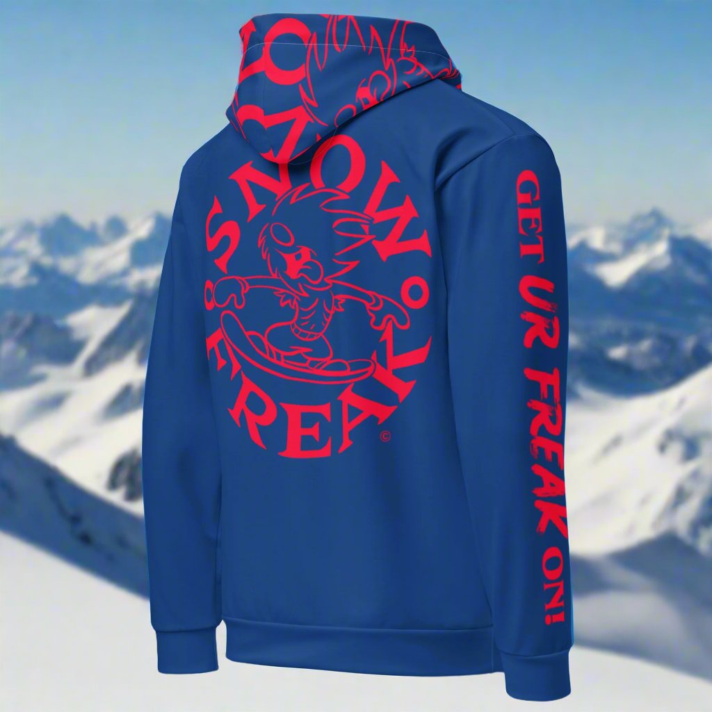 NEON RED SNOW FREAK© TRADITIONAL HOODIE