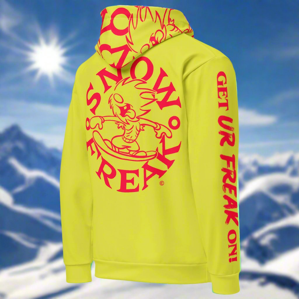 NEON RED SNOW FREAK© TRADITIONAL HOODIE