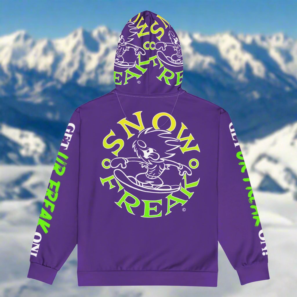 PURPLE SNOW FREAK© TRADITIONAL ZIP-UP HOODIE