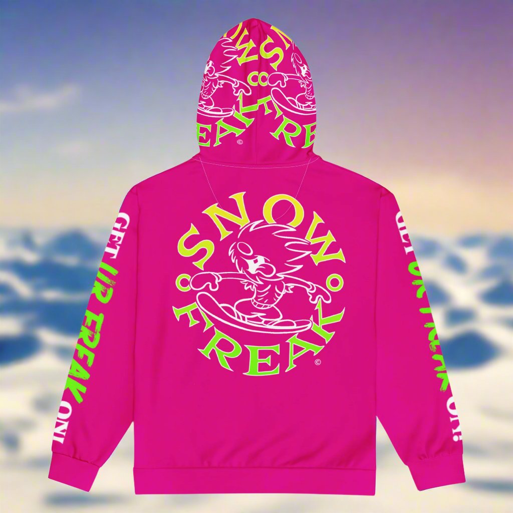 LIME & YELLOW SNOW FREAK© TRADITIONAL ZIP-UP HOODIE