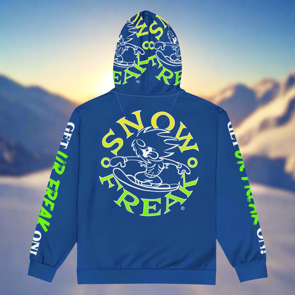 LIME & YELLOW SNOW FREAK© TRADITIONAL ZIP-UP HOODIE