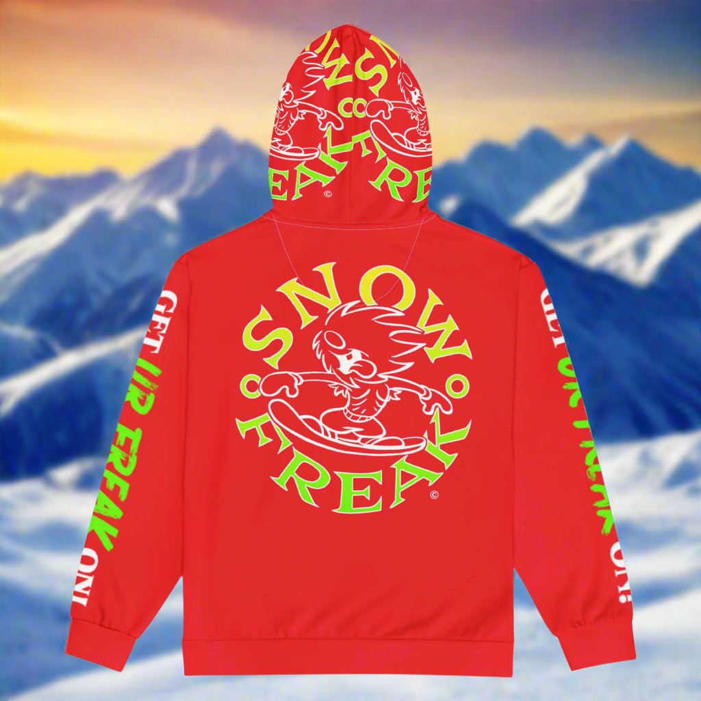 LIME & YELLOW SNOW FREAK© TRADITIONAL ZIP-UP HOODIE