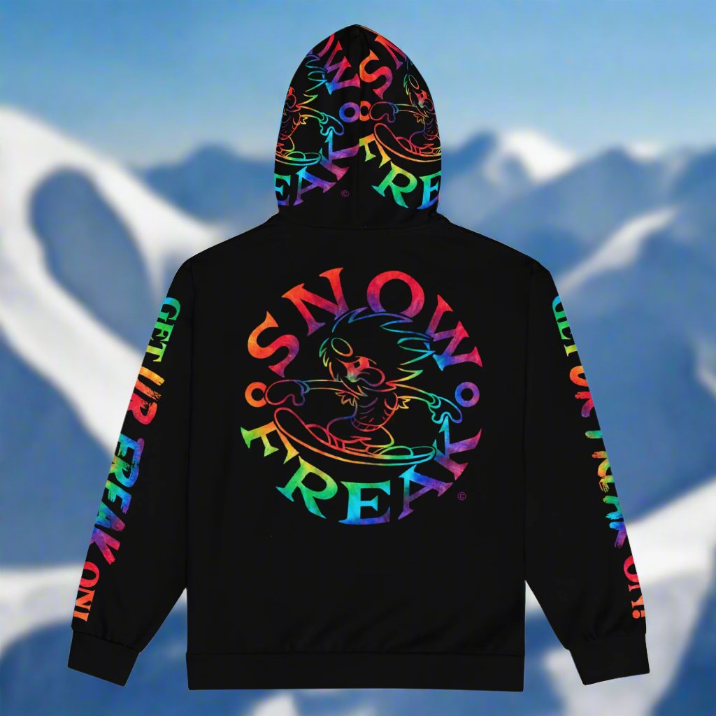 TIE-DYE SNOW FREAK© TRADITIONAL ZIP-UP HOODIE