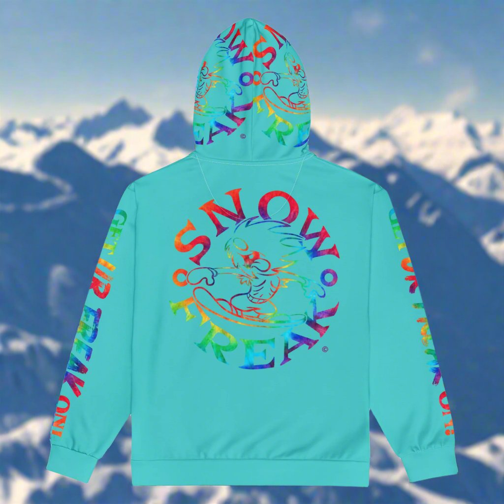 TIE-DYE SNOW FREAK© TRADITIONAL ZIP-UP HOODIE