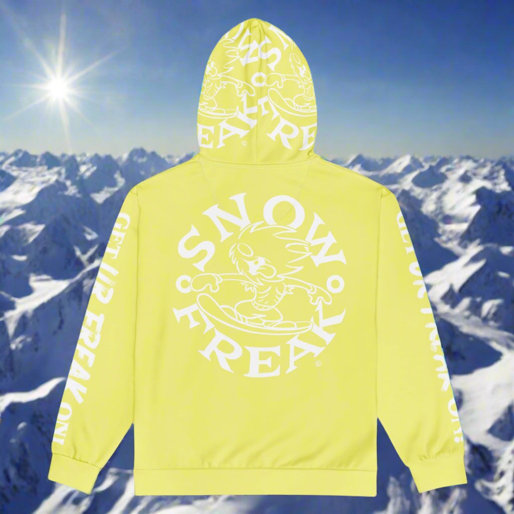 WHITE SNOW FREAK© TRADITIONAL ZIP-UP HOODIE