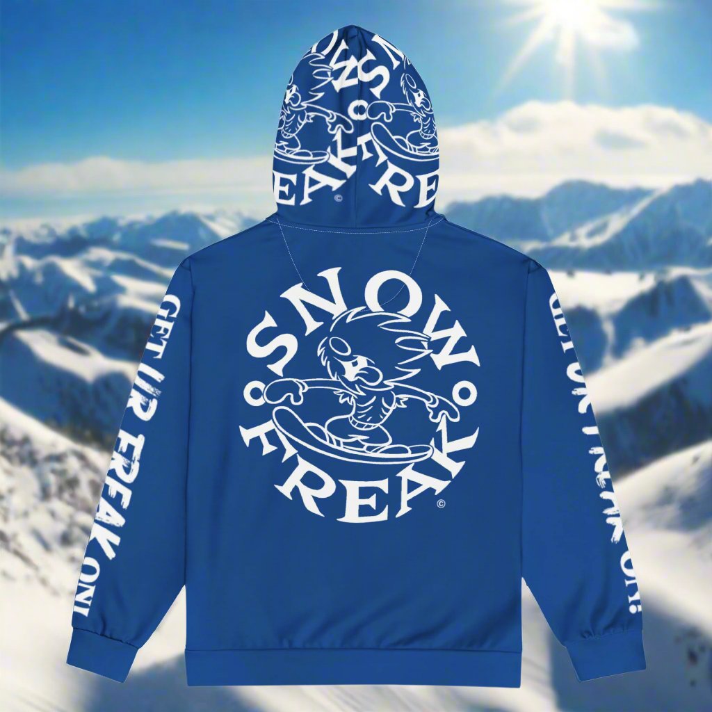 WHITE SNOW FREAK© TRADITIONAL ZIP-UP HOODIE