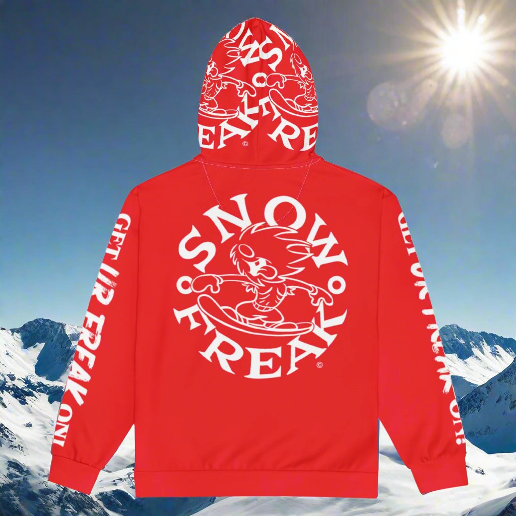 WHITE SNOW FREAK© TRADITIONAL ZIP-UP HOODIE