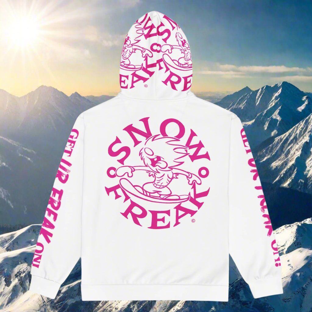 PINK SNOW FREAK© TRADITIONAL ZIP-UP HOODIE