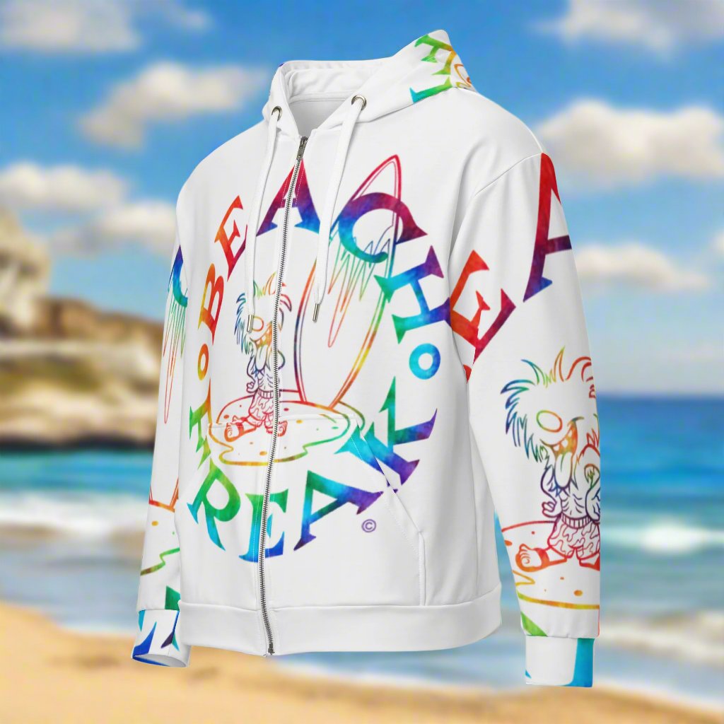TIE-DYE BEACH FREAK© SPLASH'D© ZIP-UP HOODIE