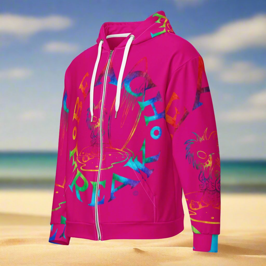 TIE-DYE BEACH FREAK© SPLASH'D© ZIP-UP HOODIE