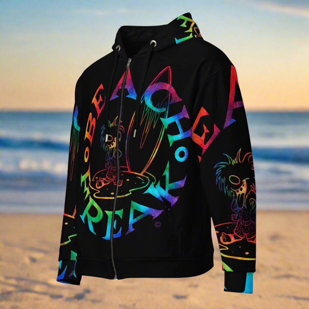TIE-DYE BEACH FREAK© SPLASH'D© ZIP-UP HOODIE