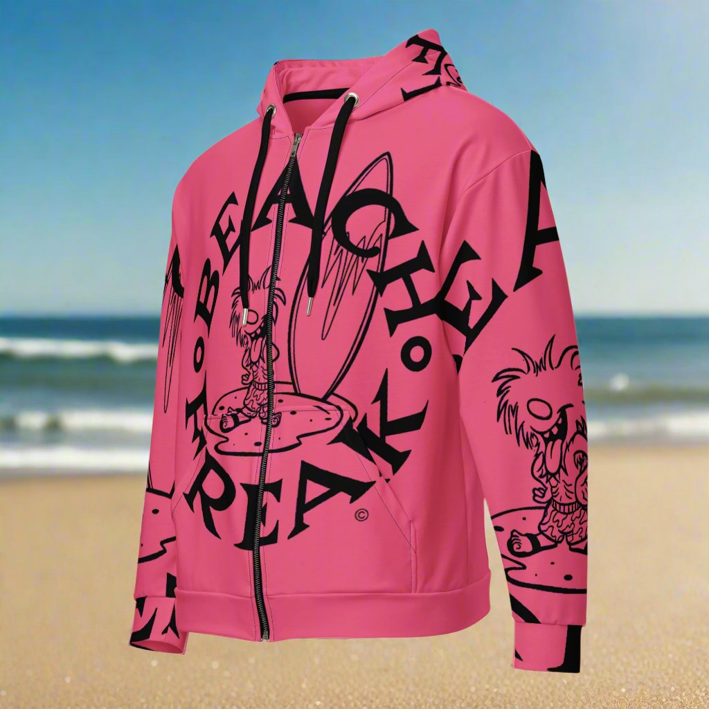 BLACK BEACH FREAK© SPLASH'D© ZIP-UP HOODIE