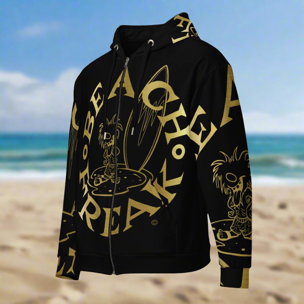 GOLD BEACH FREAK© SPLASH'D© ZIP-UP HOODIE