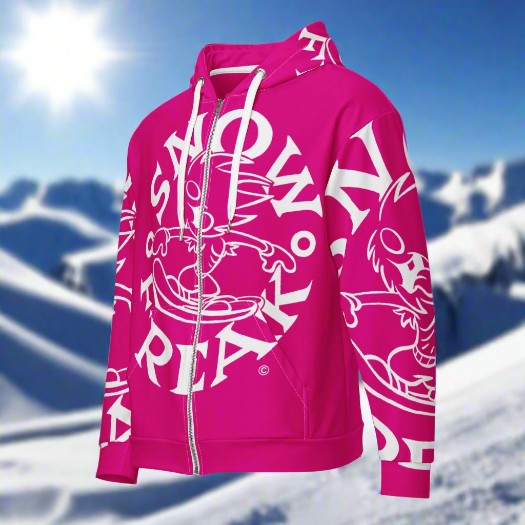 WHITE SNOW FREAK© SPLASH'D© ZIP-UP HOODIE