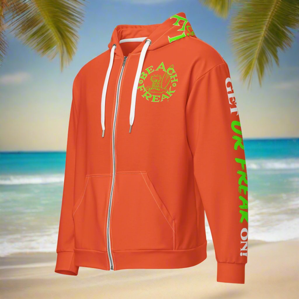 LIME BEACH FREAK© TRADITIONAL ZIP-UP HOODIE