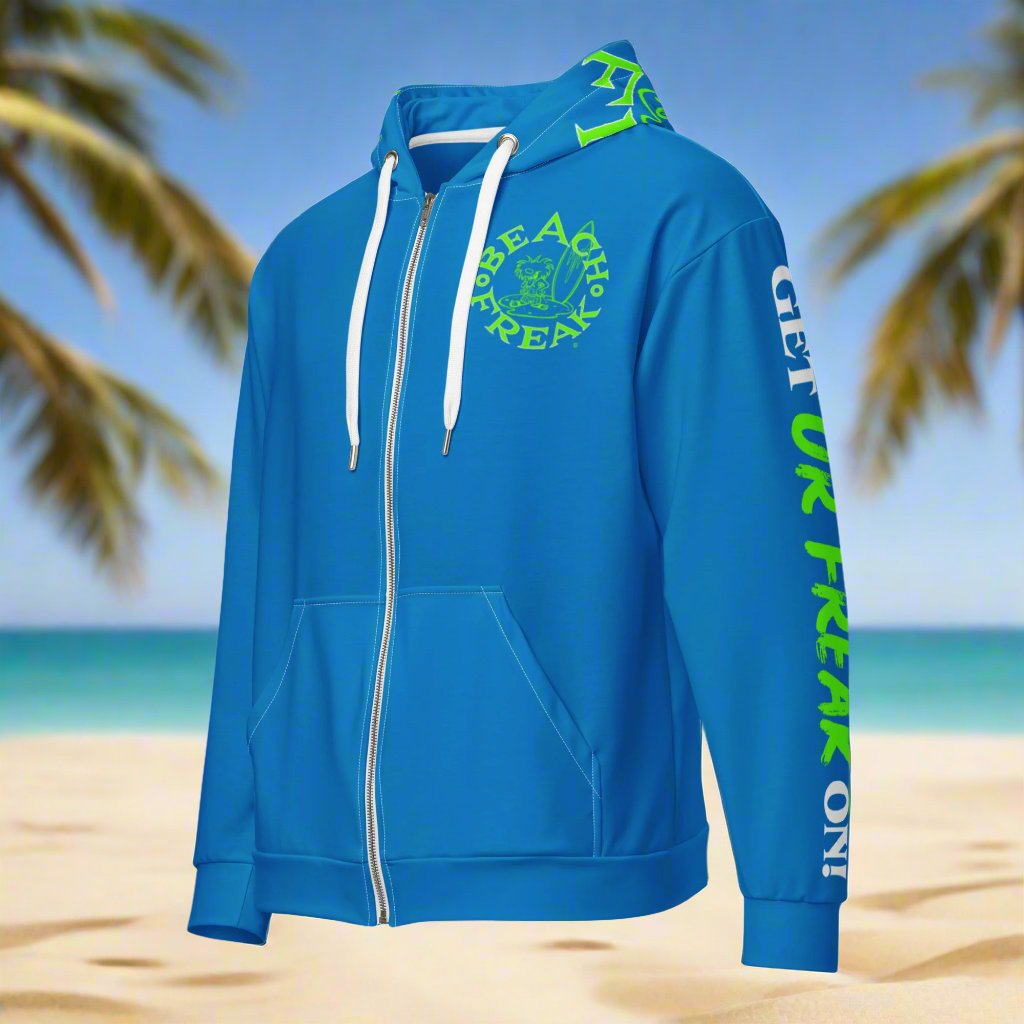 LIME BEACH FREAK© TRADITIONAL ZIP-UP HOODIE