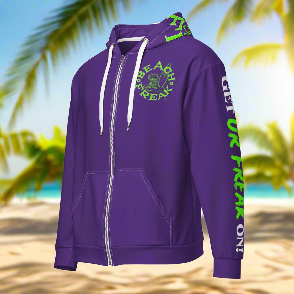 LIME BEACH FREAK© TRADITIONAL ZIP-UP HOODIE
