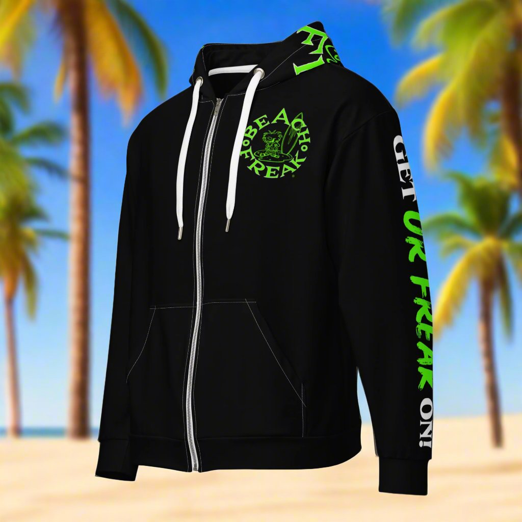 LIME BEACH FREAK© TRADITIONAL ZIP-UP HOODIE